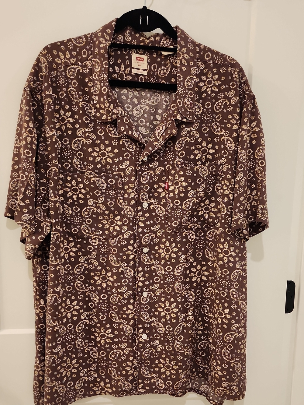 Levi's Brown Paisley Short Sleeve Button-Up Shirt